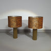 Pair of Kullmann brass table lamps