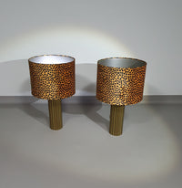 Pair of Kullmann brass table lamps