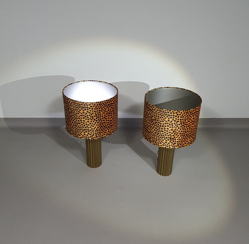 Pair of Kullmann brass table lamps