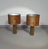 Pair of Kullmann brass table lamps