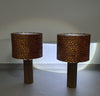 Pair of Kullmann brass table lamps