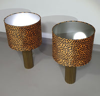 Pair of Kullmann brass table lamps