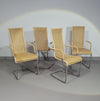 SET OF 4 'B25' WICKER DINING CHAIRS BY AXEL BRUCHHÄUSER FOR TECTA, GERMANY 1980S