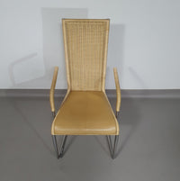 SET OF 4 'B25' WICKER DINING CHAIRS BY AXEL BRUCHHÄUSER FOR TECTA, GERMANY 1980S