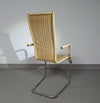 SET OF 4 'B25' WICKER DINING CHAIRS BY AXEL BRUCHHÄUSER FOR TECTA, GERMANY 1980S