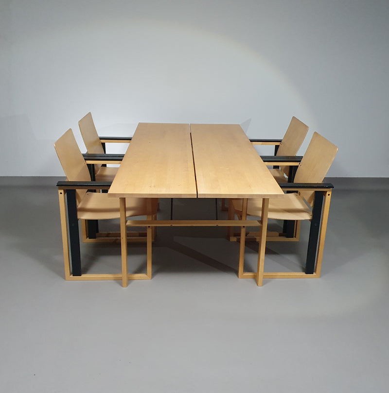 Extremely rare Finnish dining set by Simo Heikkilä / Pentik. 1980s