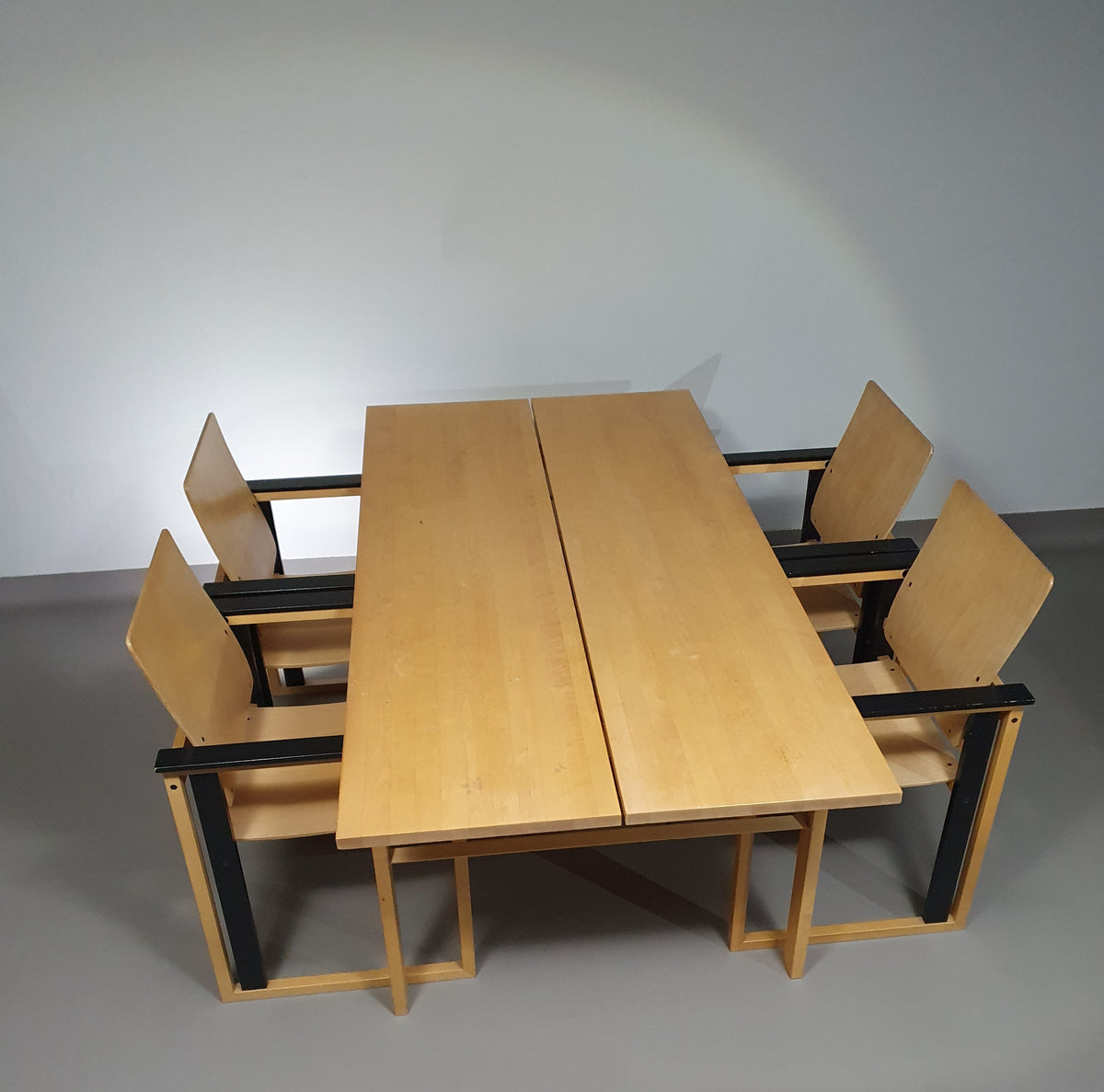 Extremely rare Finnish dining set by Simo Heikkilä / Pentik. 1980s