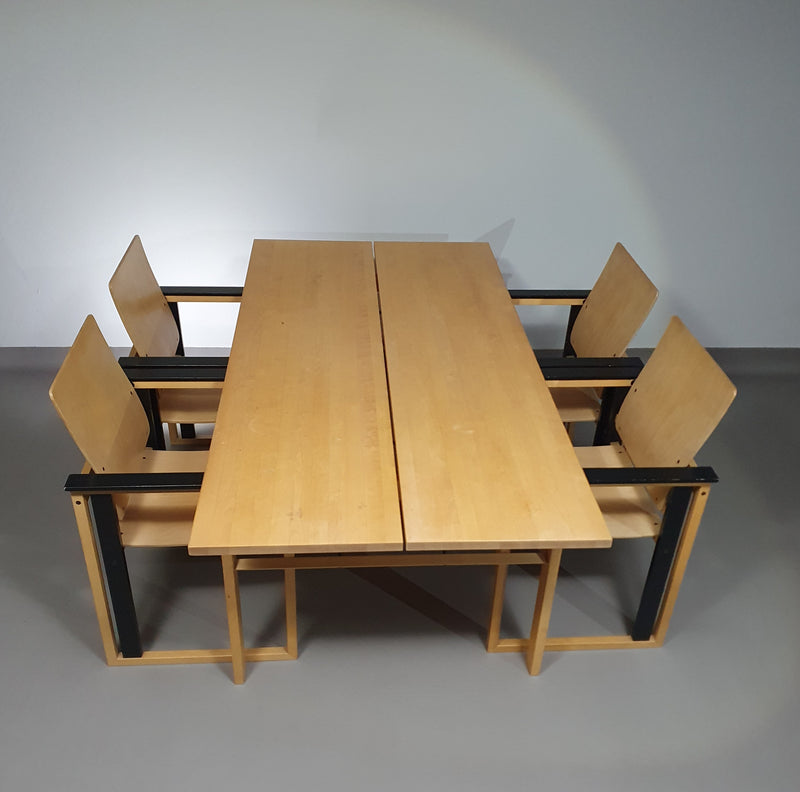 Extremely rare Finnish dining set by Simo Heikkilä / Pentik. 1980s