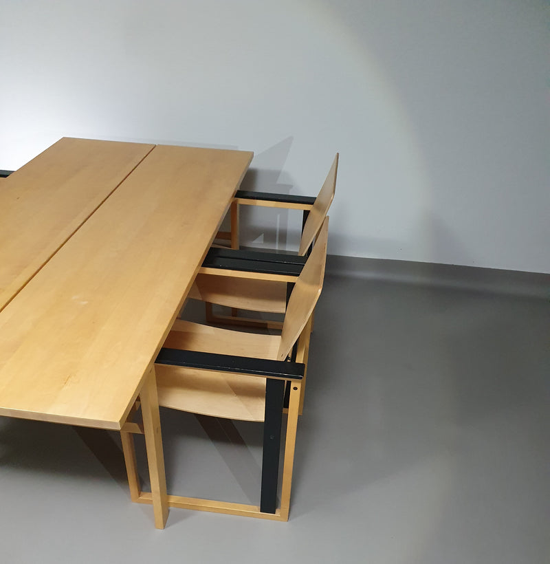 Extremely rare Finnish dining set by Simo Heikkilä / Pentik. 1980s