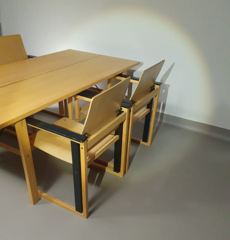 Extremely rare Finnish dining set by Simo Heikkilä / Pentik. 1980s