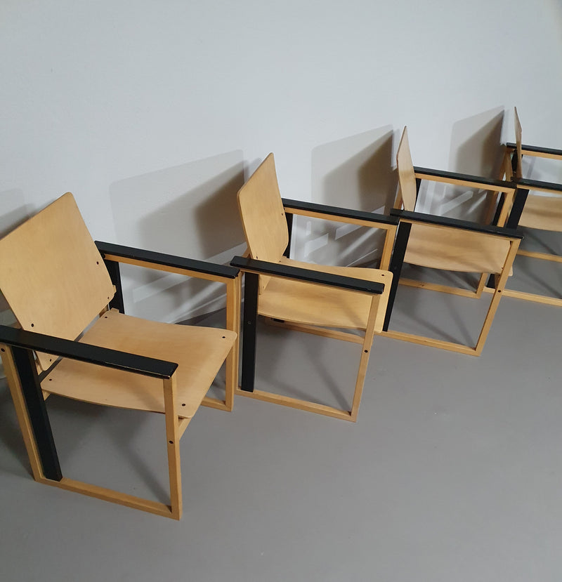 Extremely rare Finnish dining set by Simo Heikkilä / Pentik. 1980s