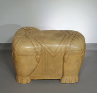 Decorative wood and resin elephant form table