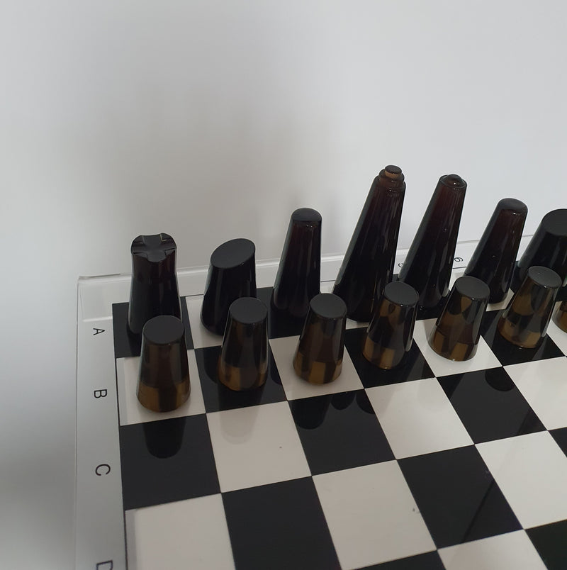 Acrylic transparant / lucite chessboard 1980s / chess game