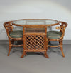 Rattan / bamboo Balcony side table / chairs set 1970s.