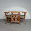 Rattan / bamboo Balcony side table / chairs set 1970s.