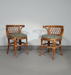 Rattan / bamboo Balcony side table / chairs set 1970s.