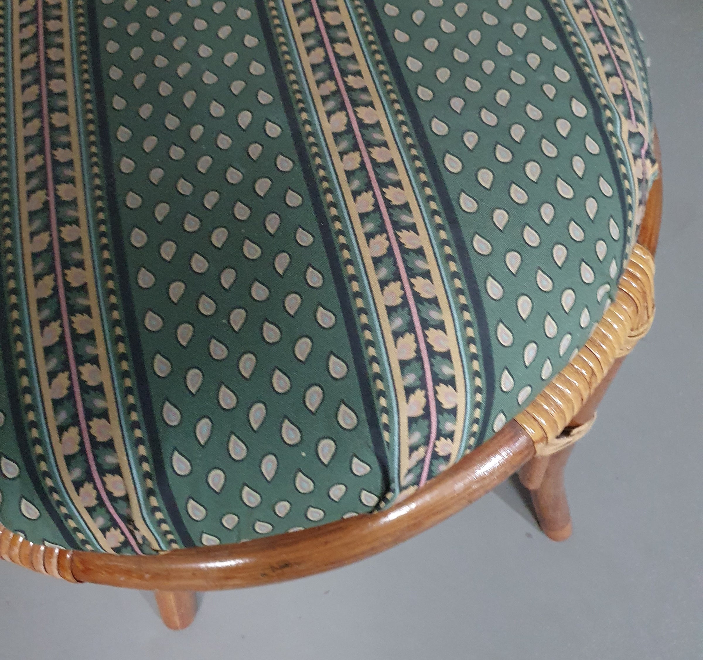 Rattan / bamboo Balcony side table / chairs set 1970s.