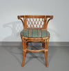 Rattan / bamboo Balcony side table / chairs set 1970s.