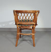 Rattan / bamboo Balcony side table / chairs set 1970s.