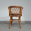 Rattan / bamboo Balcony side table / chairs set 1970s.