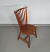 De Ster Geldermalsen Spindle Back dining chair 6 x in solid Oak. With a small carved decoration in the back rest.
1960s