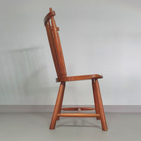 De Ster Geldermalsen Spindle Back dining chair 6 x in solid Oak. With a small carved decoration in the back rest.
1960s