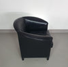 Aura chairs / black leather by Paolo Piva for Wittmann 1980