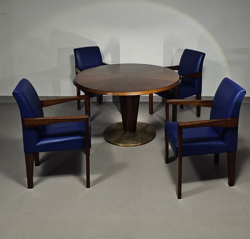 4 x Hugues Chevalier conference Ying Bridge chair / leather