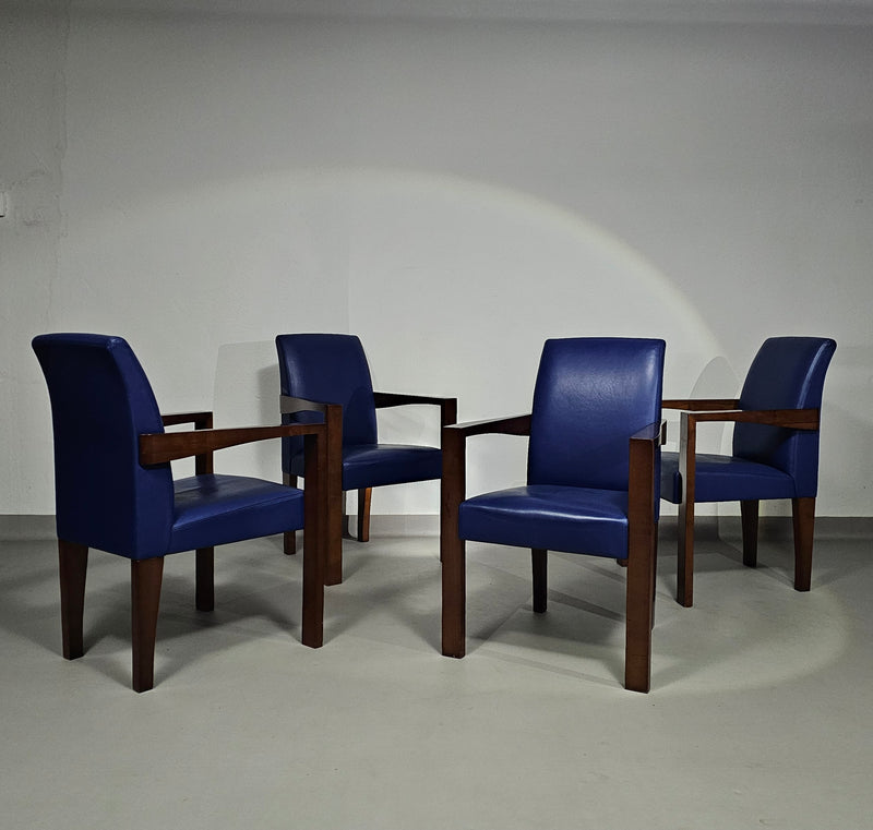 4 x Hugues Chevalier conference Ying Bridge chair / leather