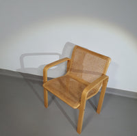 Beech Wood and Webbing Side Chair by Olivo Pietro, Italy, 1970s