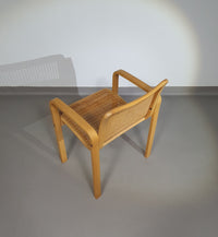 Beech Wood and Webbing Side Chair by Olivo Pietro, Italy, 1970s