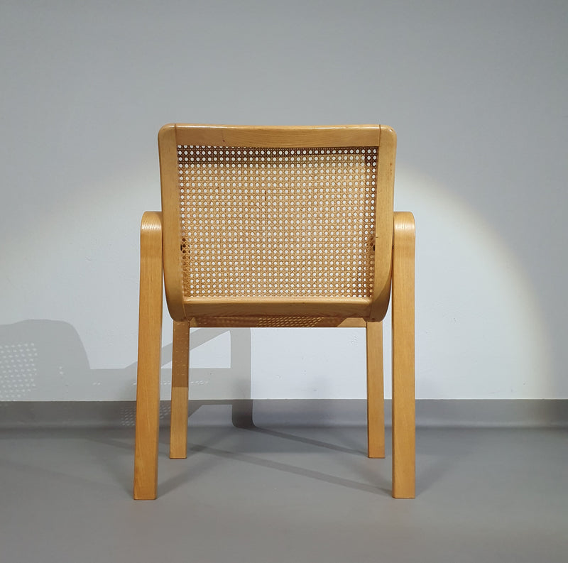 Beech Wood and Webbing Side Chair by Olivo Pietro, Italy, 1970s