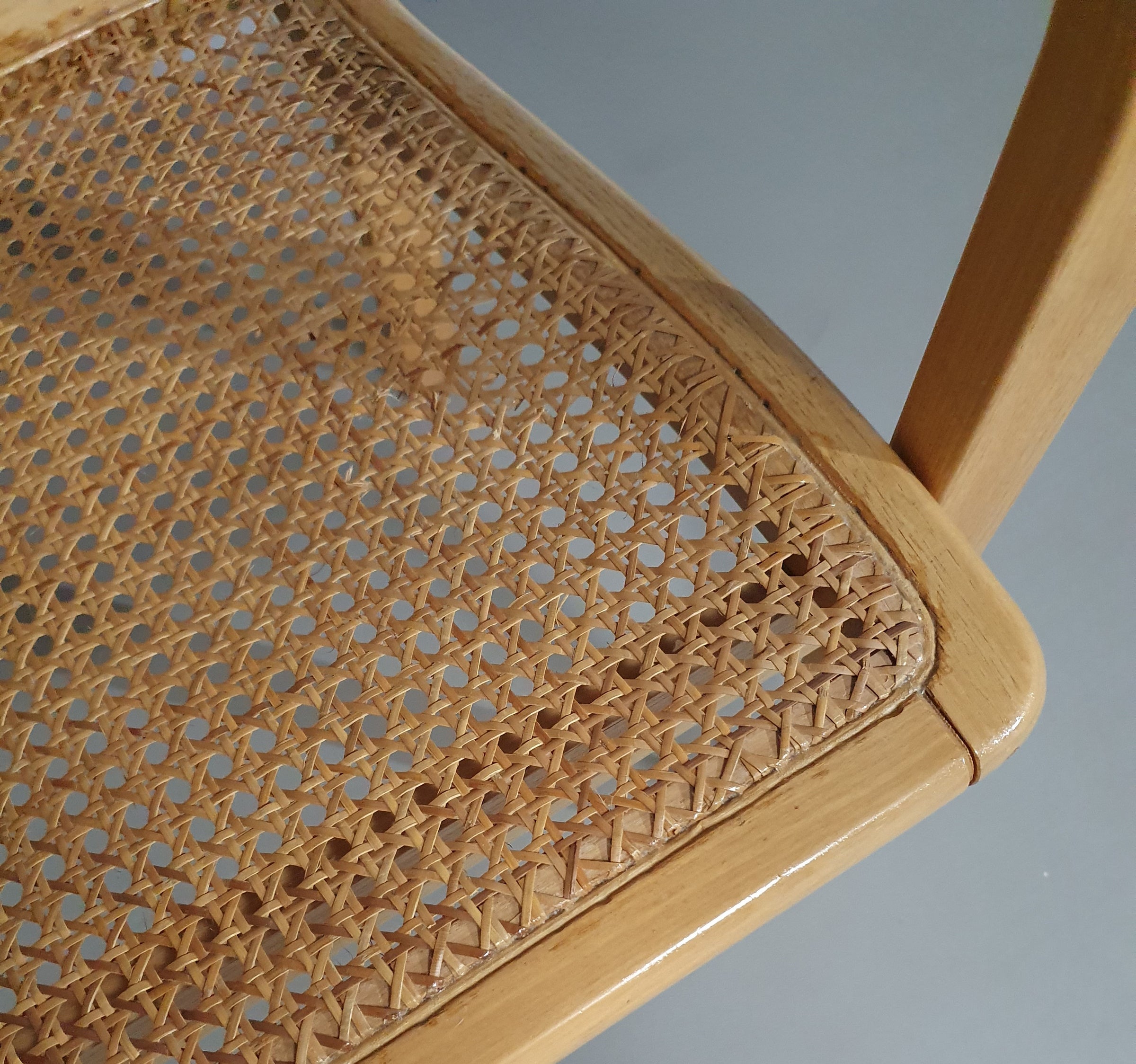 Beech Wood and Webbing Side Chair by Olivo Pietro, Italy, 1970s