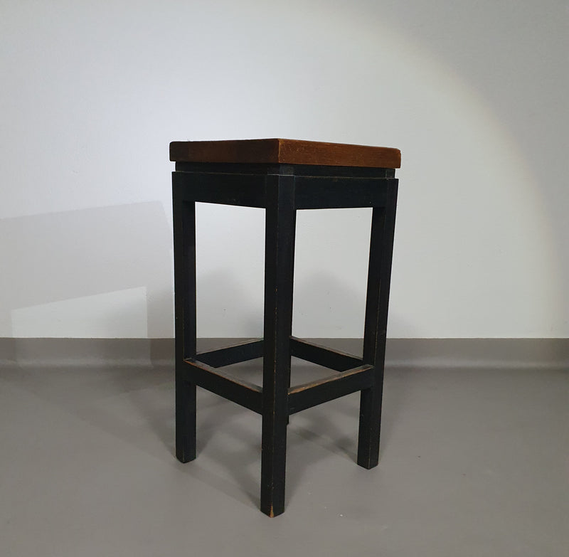 3 x Oak construction stools 1960s