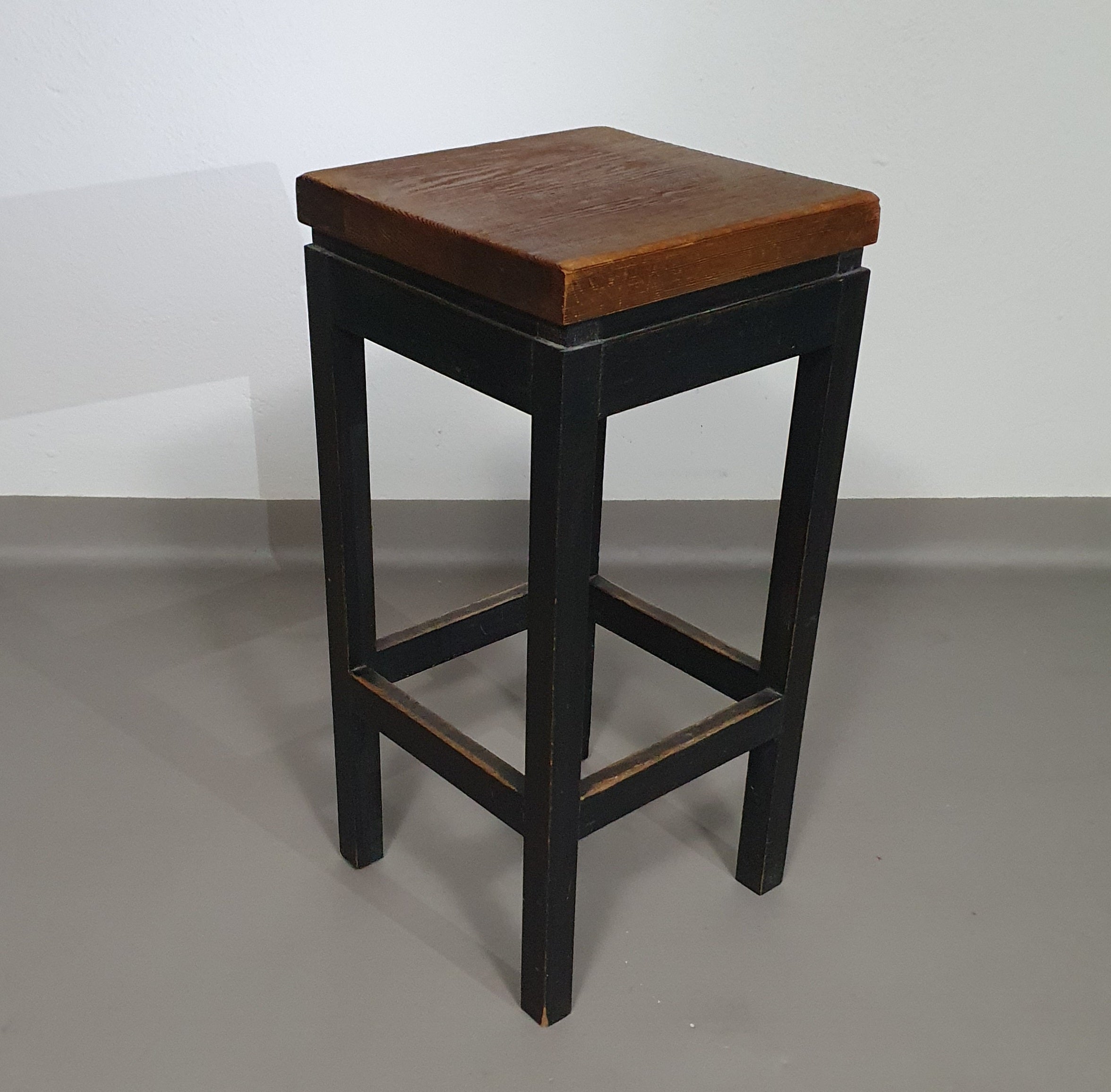 3 x Oak construction stools 1960s