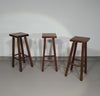 3 x oak classic stools 1960s