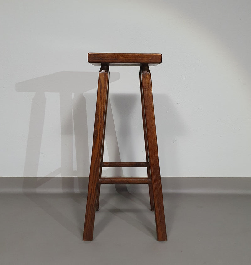 3 x oak classic stools 1960s