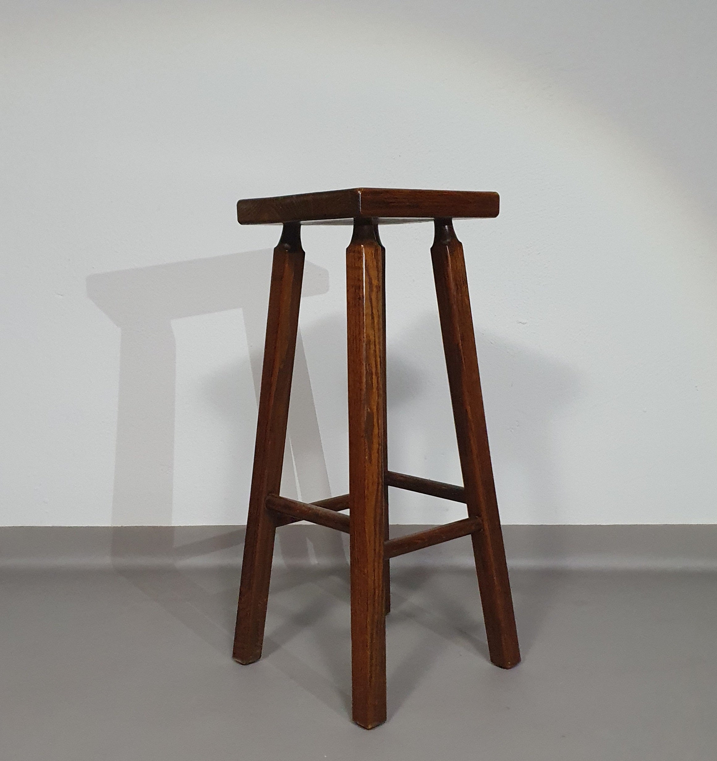 3 x oak classic stools 1960s