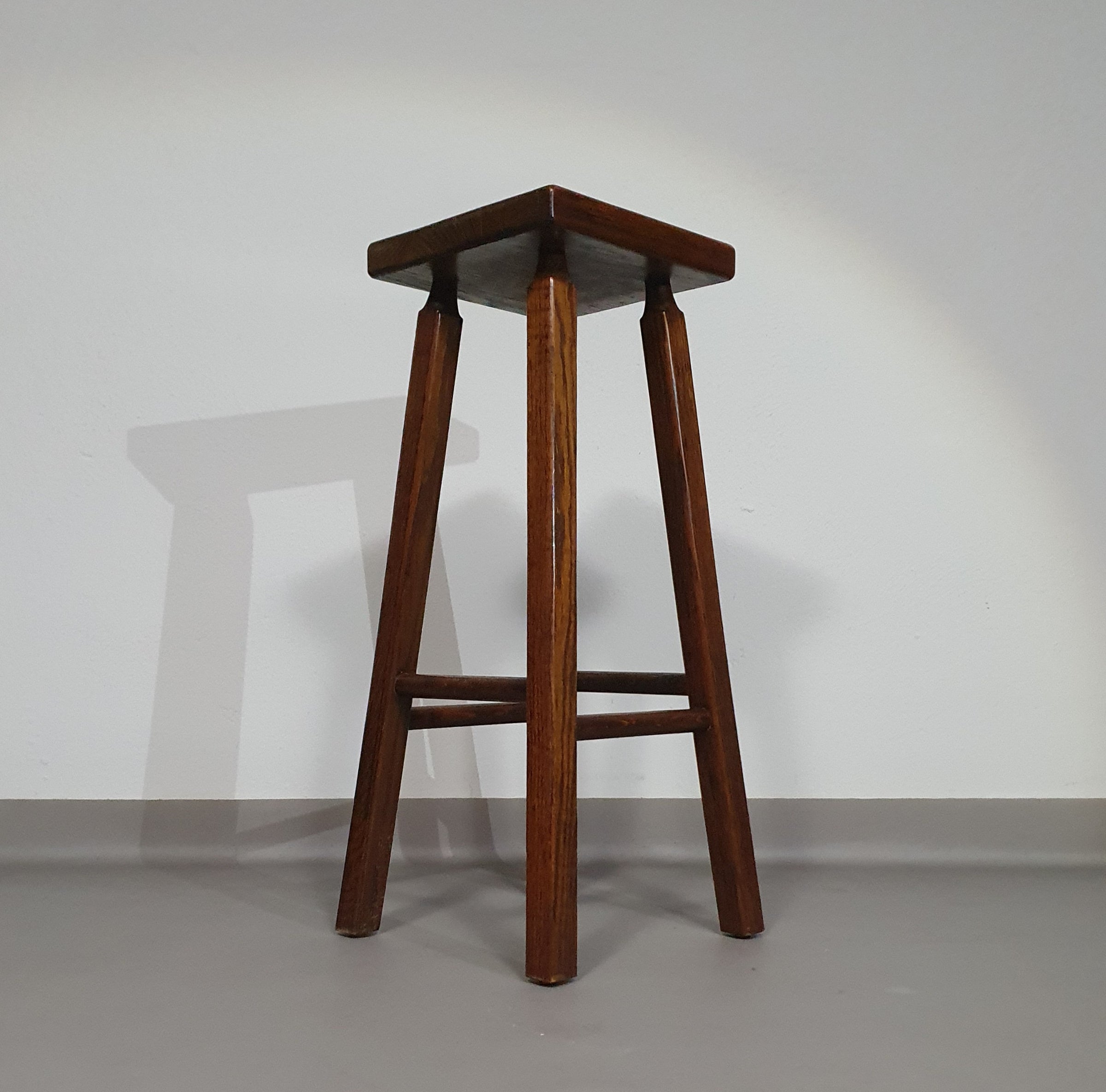 3 x oak classic stools 1960s