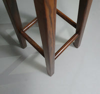 3 x oak classic stools 1960s