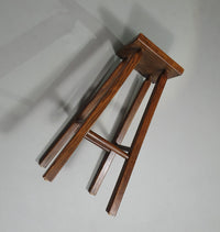 3 x oak classic stools 1960s