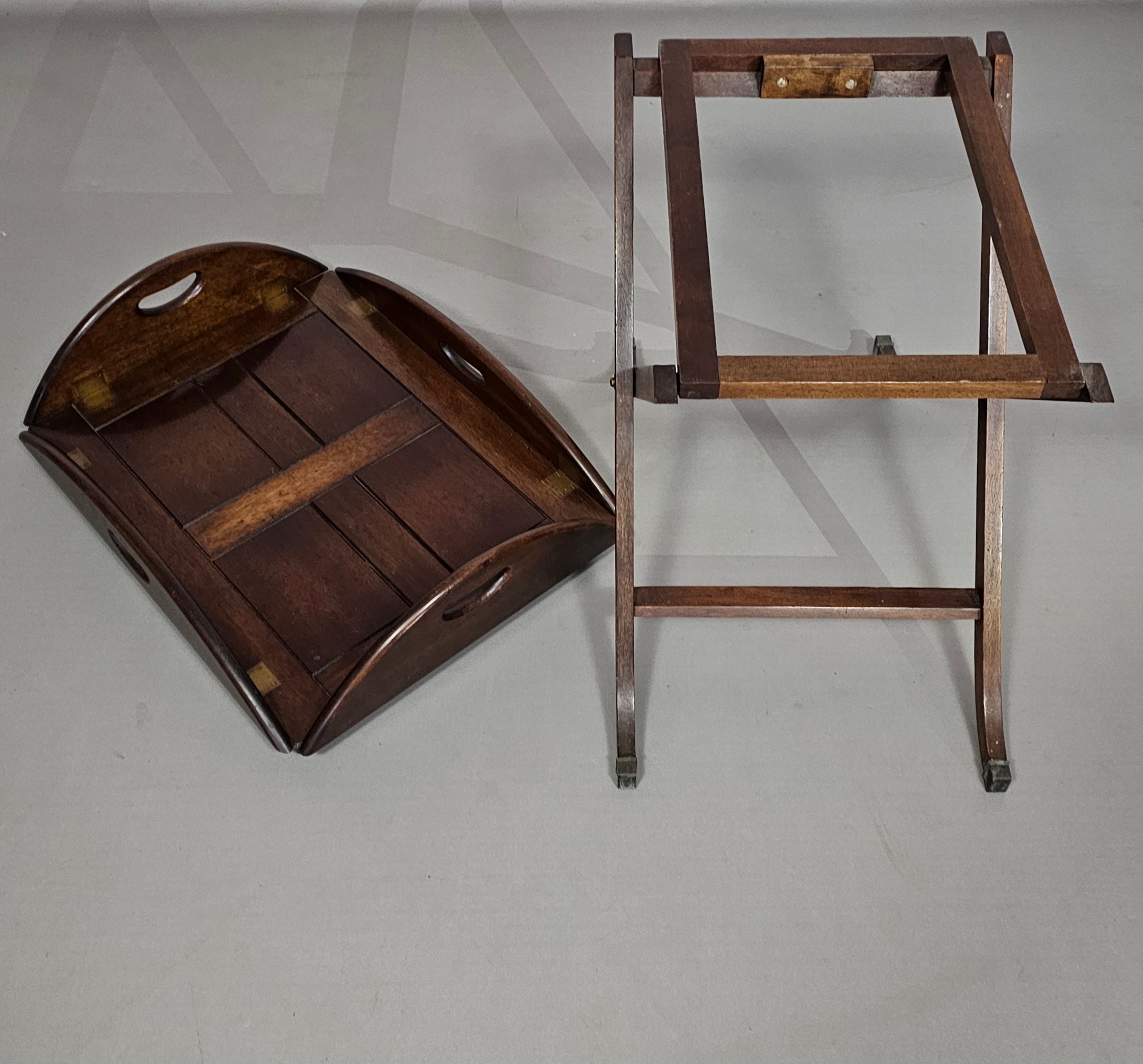 Victorian Foldable Serving / Budlers Tray / Side Table