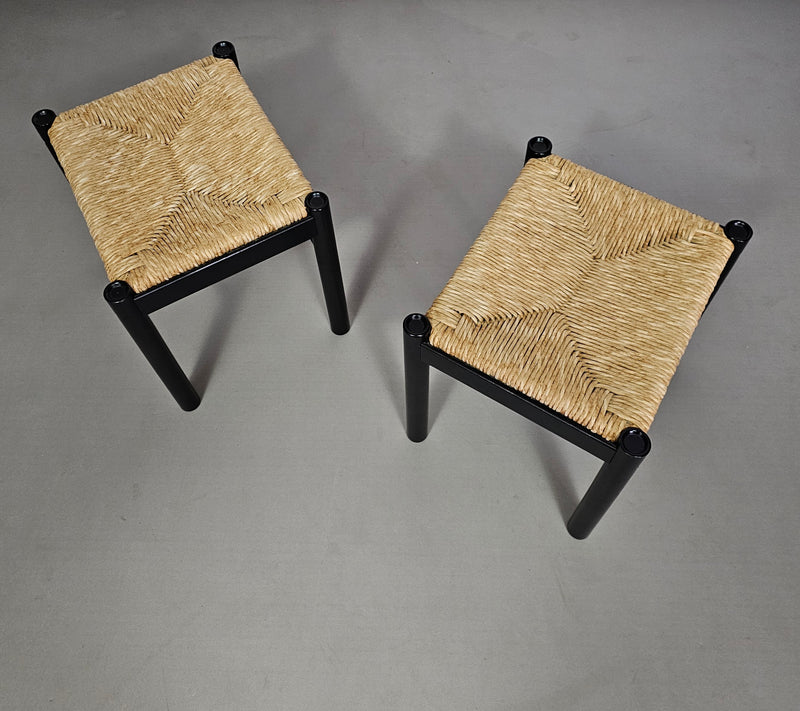 2 x Ibisco stool / rare rush / woven