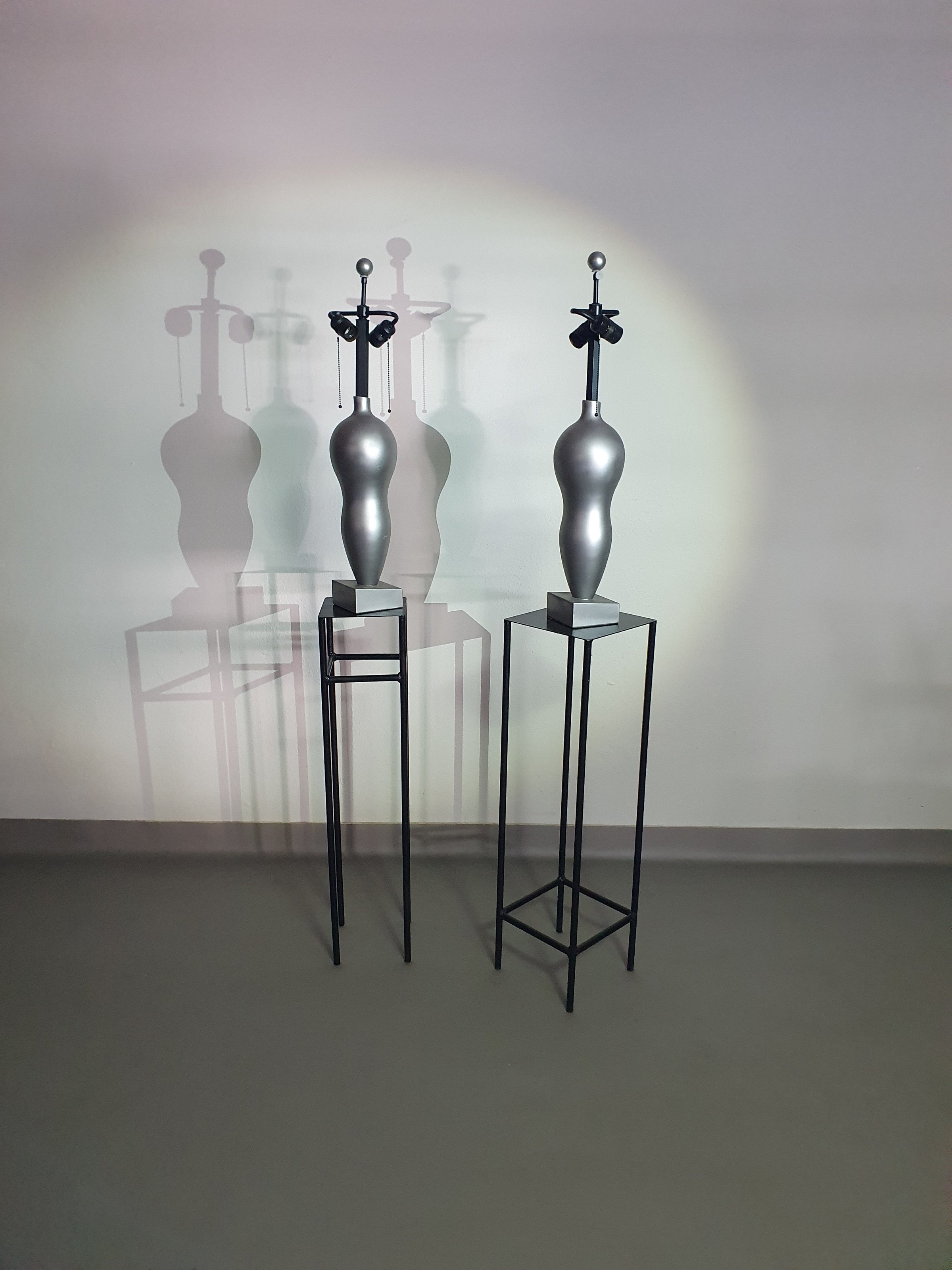 Set 0f 2 Donghia lamps. Model Rafaela by John Hutton