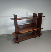 E101 Domino bookcase with writing desk by Eugenio Gerli for Tecno 1960