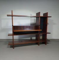 E101 Domino bookcase with writing desk by Eugenio Gerli for Tecno 1960