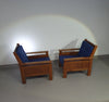 2 brutalist lounge chairs -  1960s