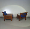 2 brutalist lounge chairs -  1960s