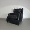 AMADEUS NATUZZI LOUNGE CHAIR / black leather