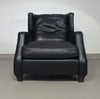 AMADEUS NATUZZI LOUNGE CHAIR / black leather